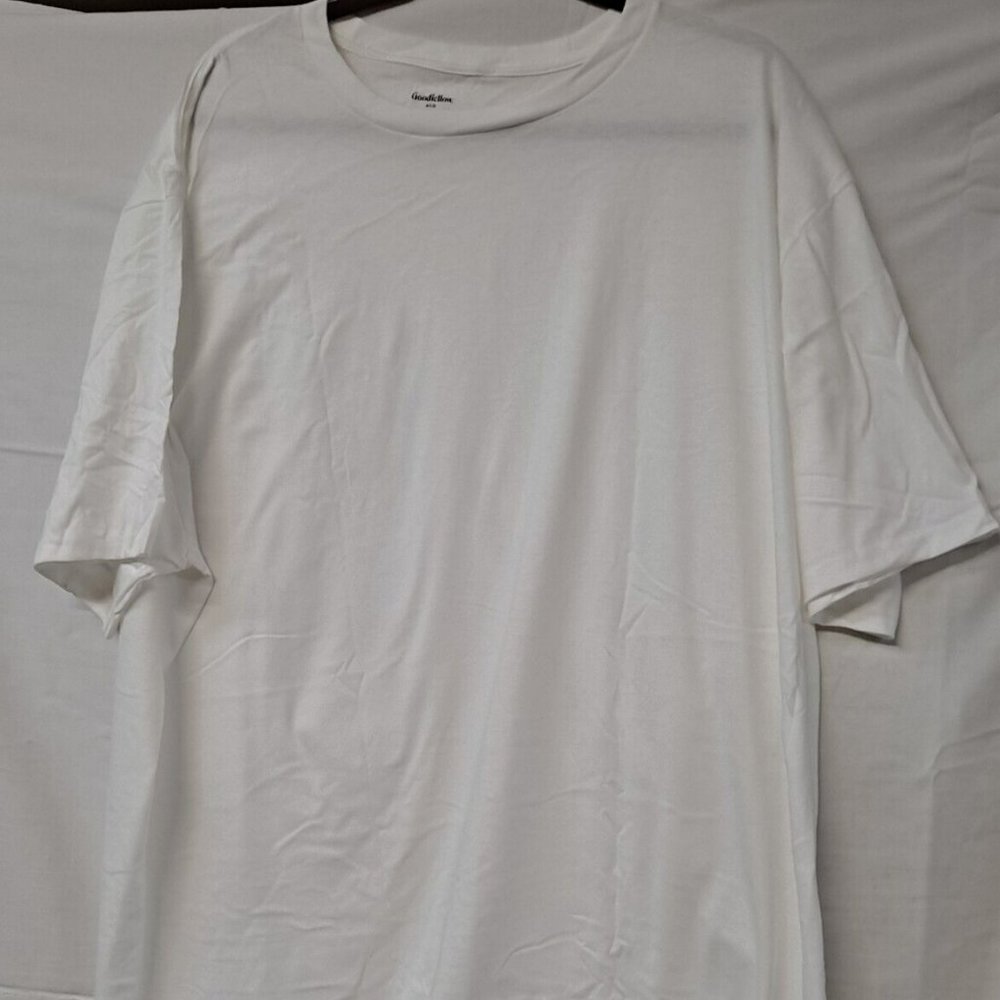 Goodfellow Men's Big & Tall White T-shirts 3XL 4XL Short Sleeve Crew Neck 4 pack